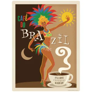 Cafe Do Brazil Coffee Vinyl Sticker