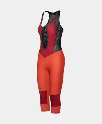 CAFE DU CYCLISTE  Adrienne 3/4 Length Thermal Women Bib Shorts - Rouille