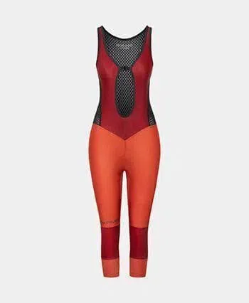 CAFE DU CYCLISTE  Adrienne 3/4 Length Thermal Women Bib Shorts - Rouille