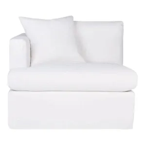 Cafe Lighting & Living Birkshire Slip Cover Left Arm Facing Seat  - White Linen