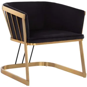 Caily Lounge Chair, Abbington Black