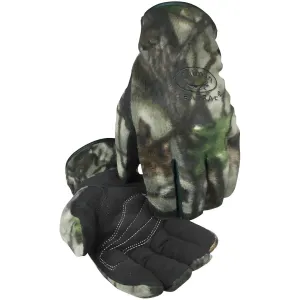 Caiman 2394-5 Synthetic Leather Palm Glove with Camouflage Fleece Back and Heatrac Insulation