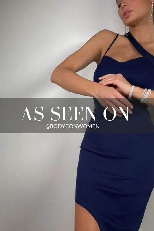 Caitlin Bandage Dress - Navy Blue