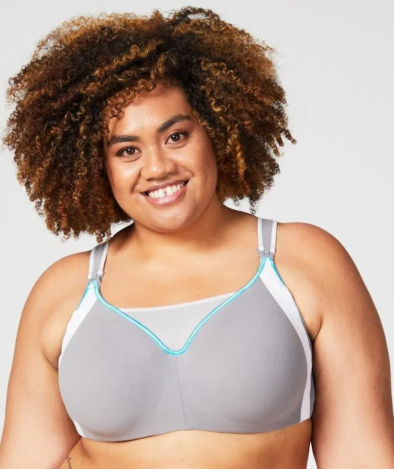 Cake Maternity Zest Flexi Wire High Impact Maternity & Nursing Sports Bra - Grey