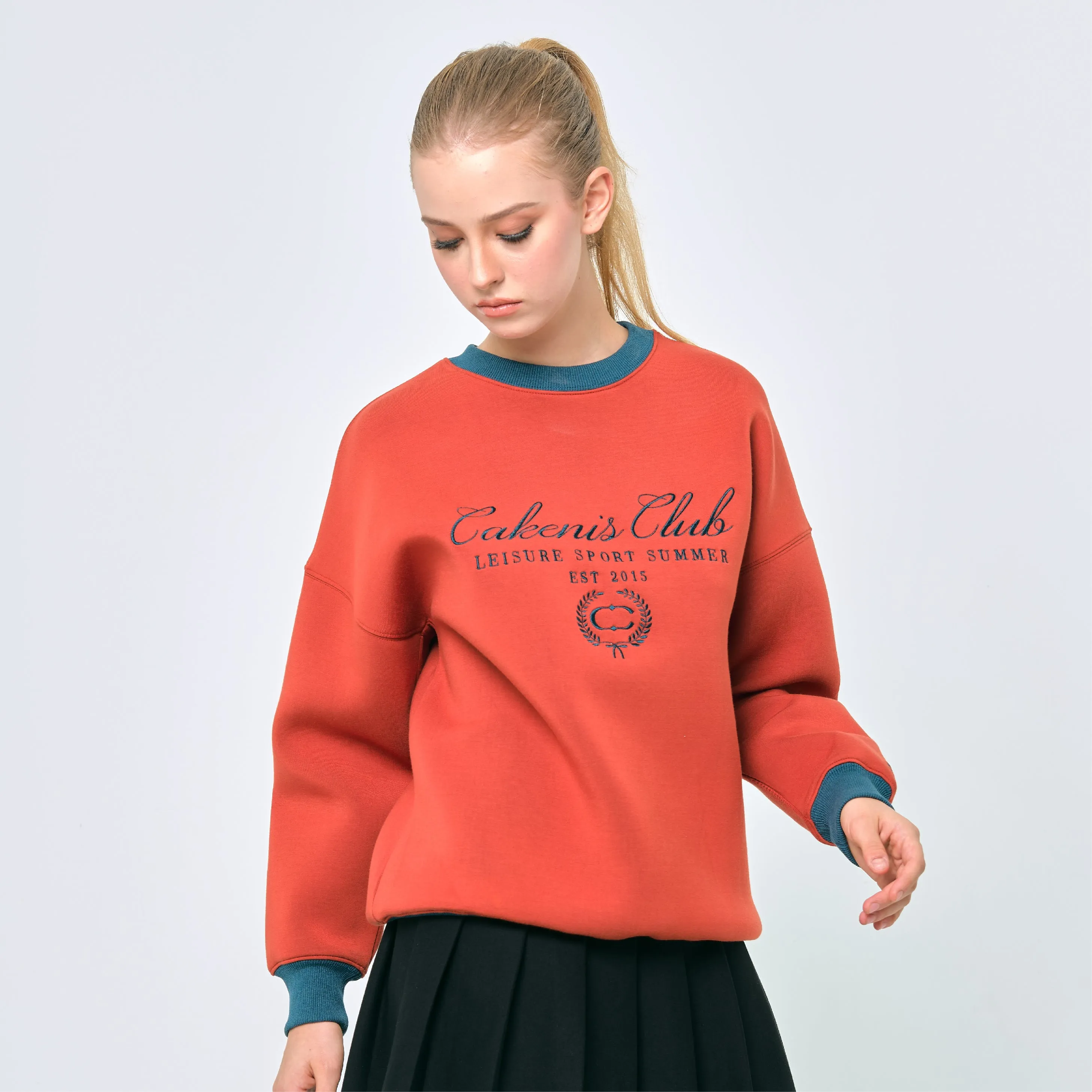 CAKENIS CLUB CLUBHOUSE UNISEX JUMPER IN BURNT ORANGE