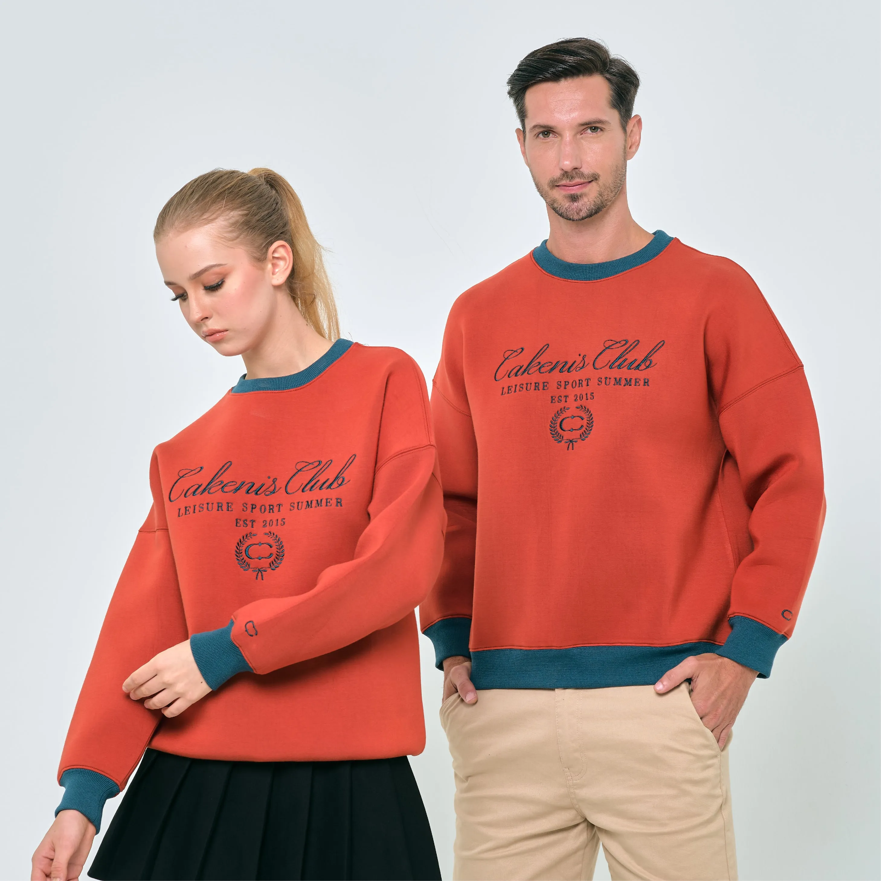 CAKENIS CLUB CLUBHOUSE UNISEX JUMPER IN BURNT ORANGE