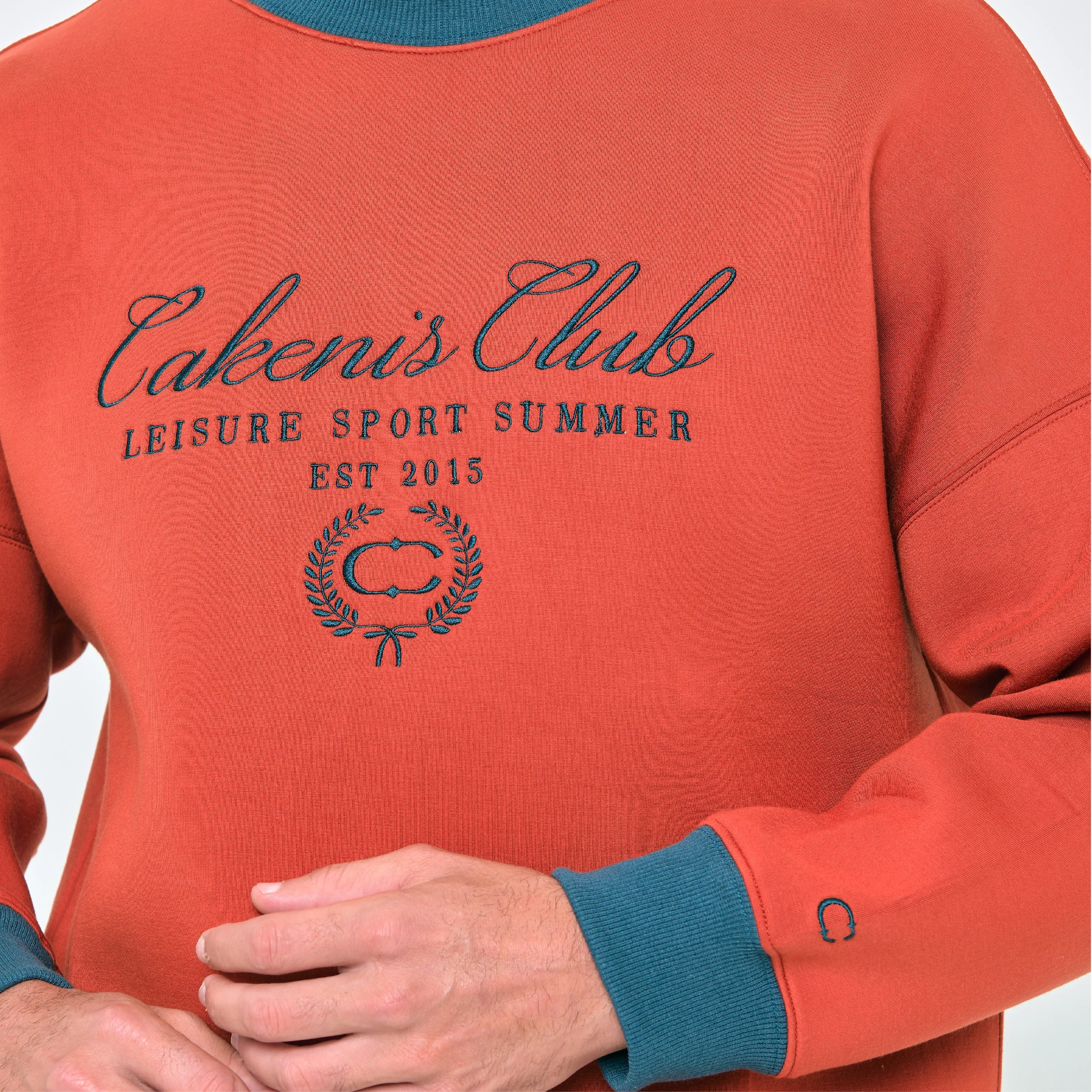 CAKENIS CLUB CLUBHOUSE UNISEX JUMPER IN BURNT ORANGE