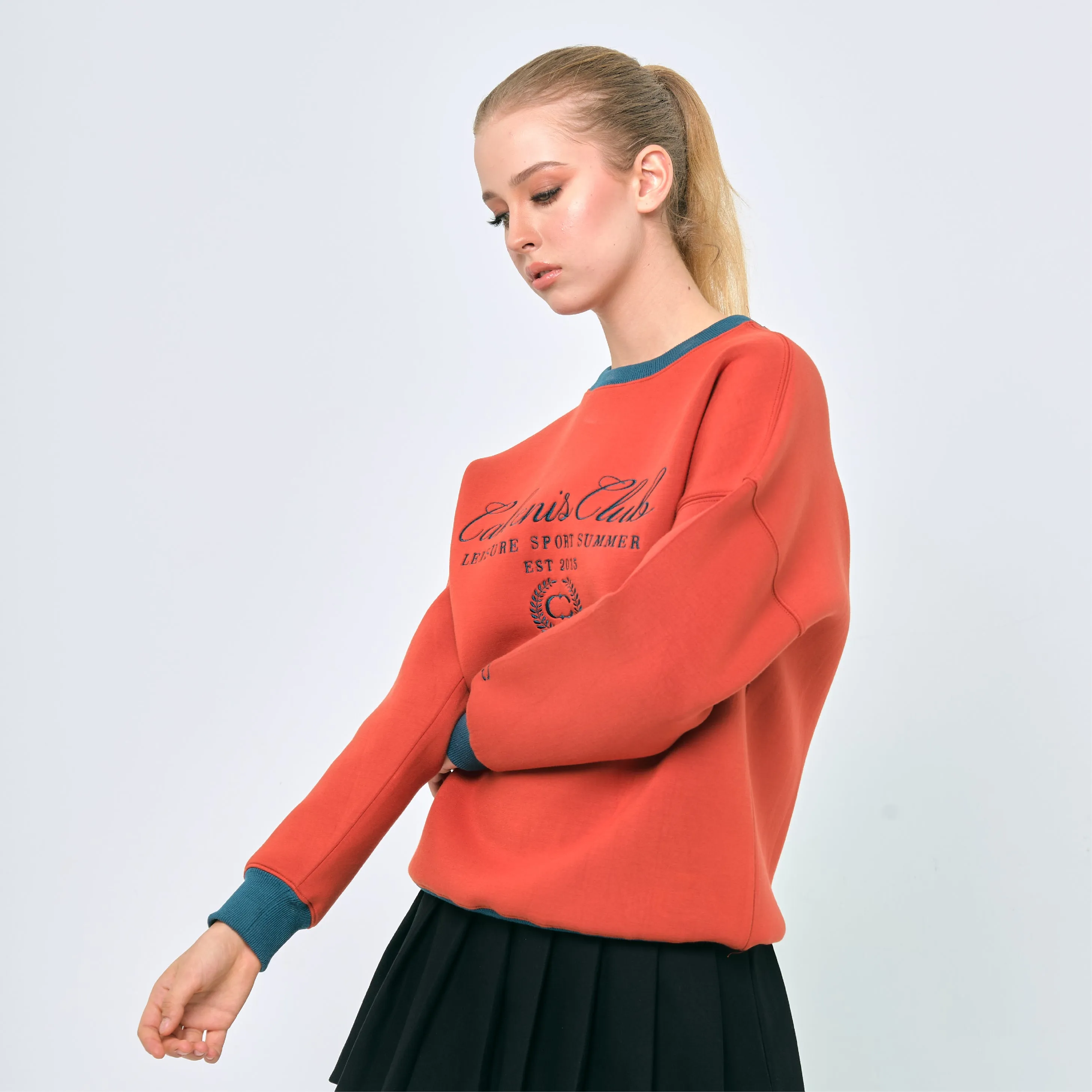 CAKENIS CLUB CLUBHOUSE UNISEX JUMPER IN BURNT ORANGE