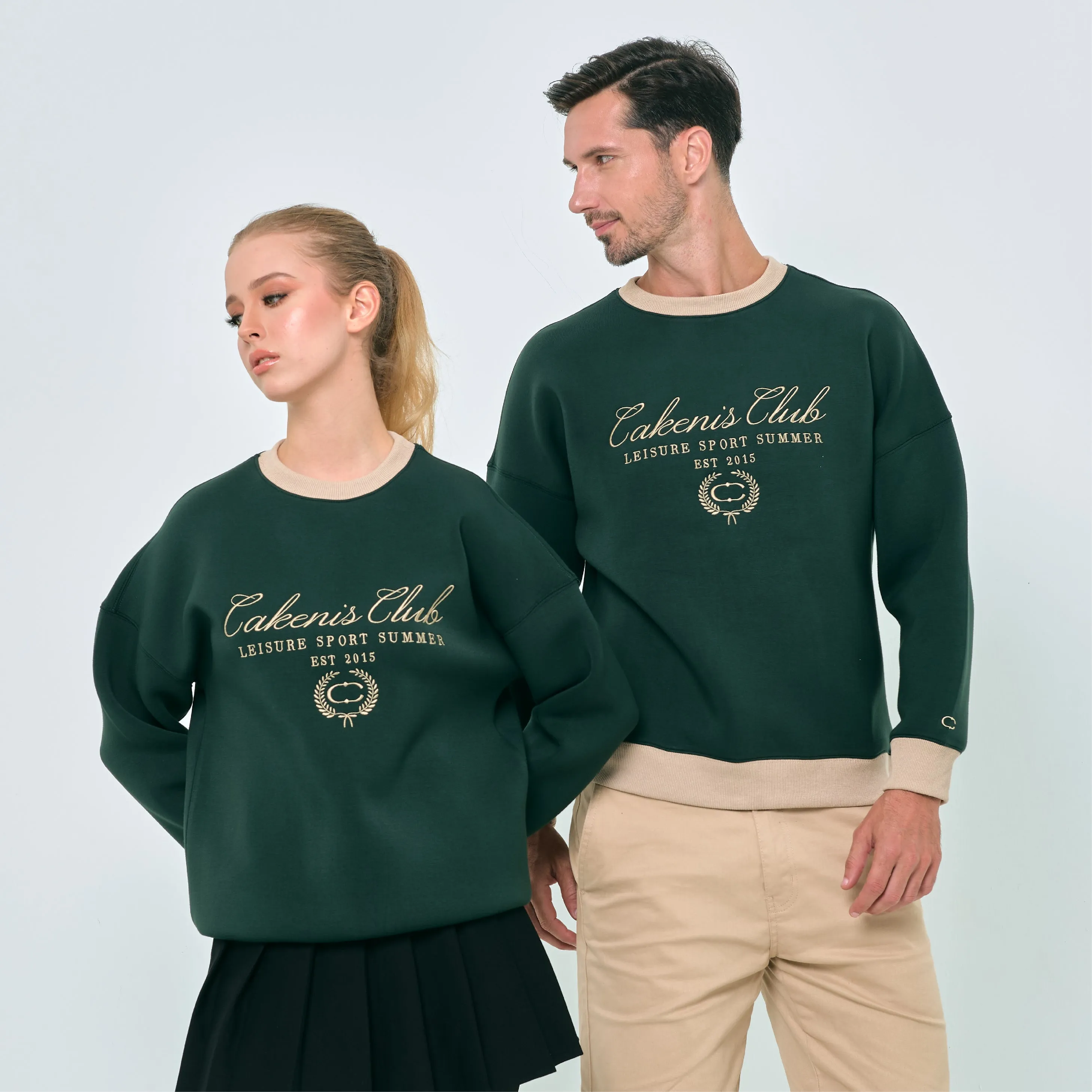 CAKENIS CLUB CLUBHOUSE UNISEX JUMPER IN GREEN