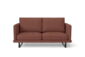 Calabria 2 Seater Sofa Mauve Leather