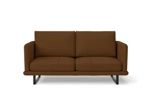 Calabria 2 Seater Sofa Walnut Brown Leather