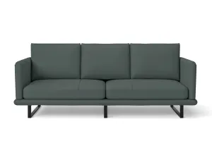 Calabria 3 Seater Sofa Dusky Turquoise Leather