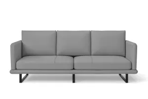 Calabria 3 Seater Sofa Grey Leather