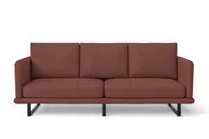 Calabria 3 Seater Sofa Mauve Leather