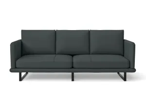 Calabria 3 Seater Sofa Slate Leather