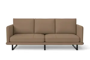 Calabria 3 Seater Sofa Stone Leather