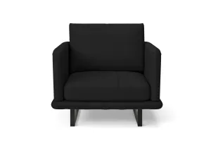 Calabria Armchair Black Leather