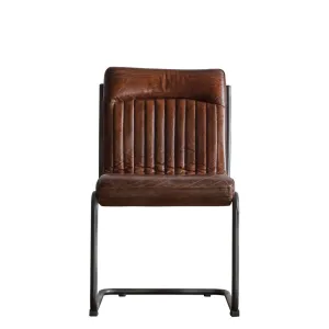 Caleb Leather Chair – Brown