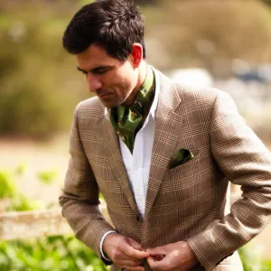 Caledonia Moss Green Pure Silk Gentlemen's Cravat