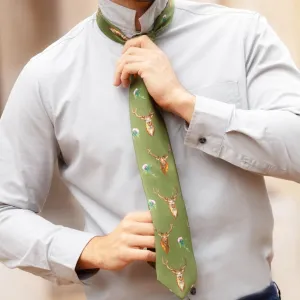 Caledonia Moss Green Pure Silk Gentlemen's Tie