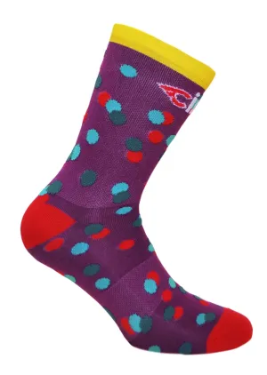 CALEIDO DOTS PURPLE SOCKS