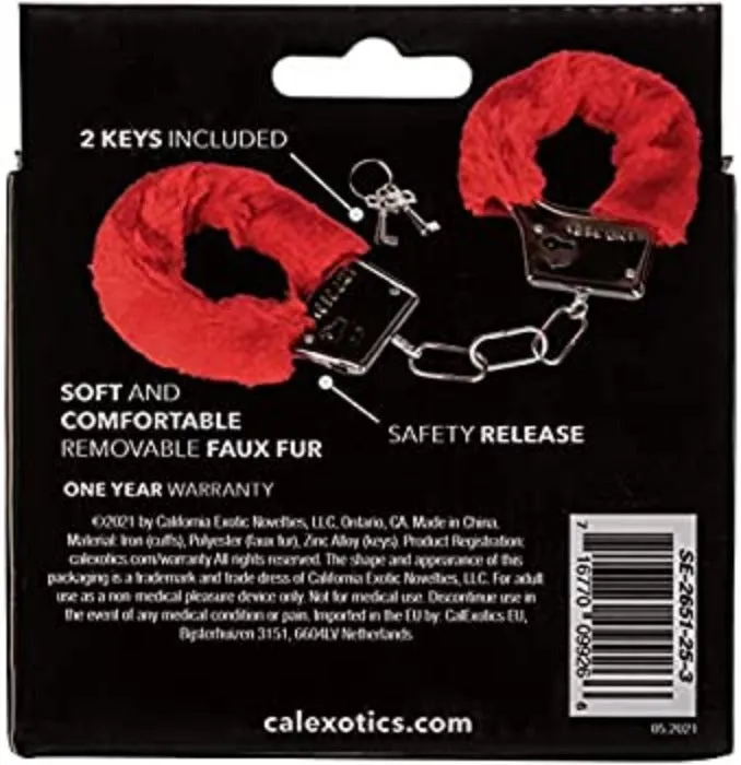 Calex Playfull ''Furry Cuffs'' -Red