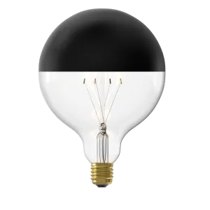 Calex Top Mirror Filament LED Lamp - E27 - G125 - Black - 4W - Dimmable