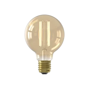 Calex Warm Filament LED Lamp - E27 - G80 - Gold - 3.5W - Dimmable