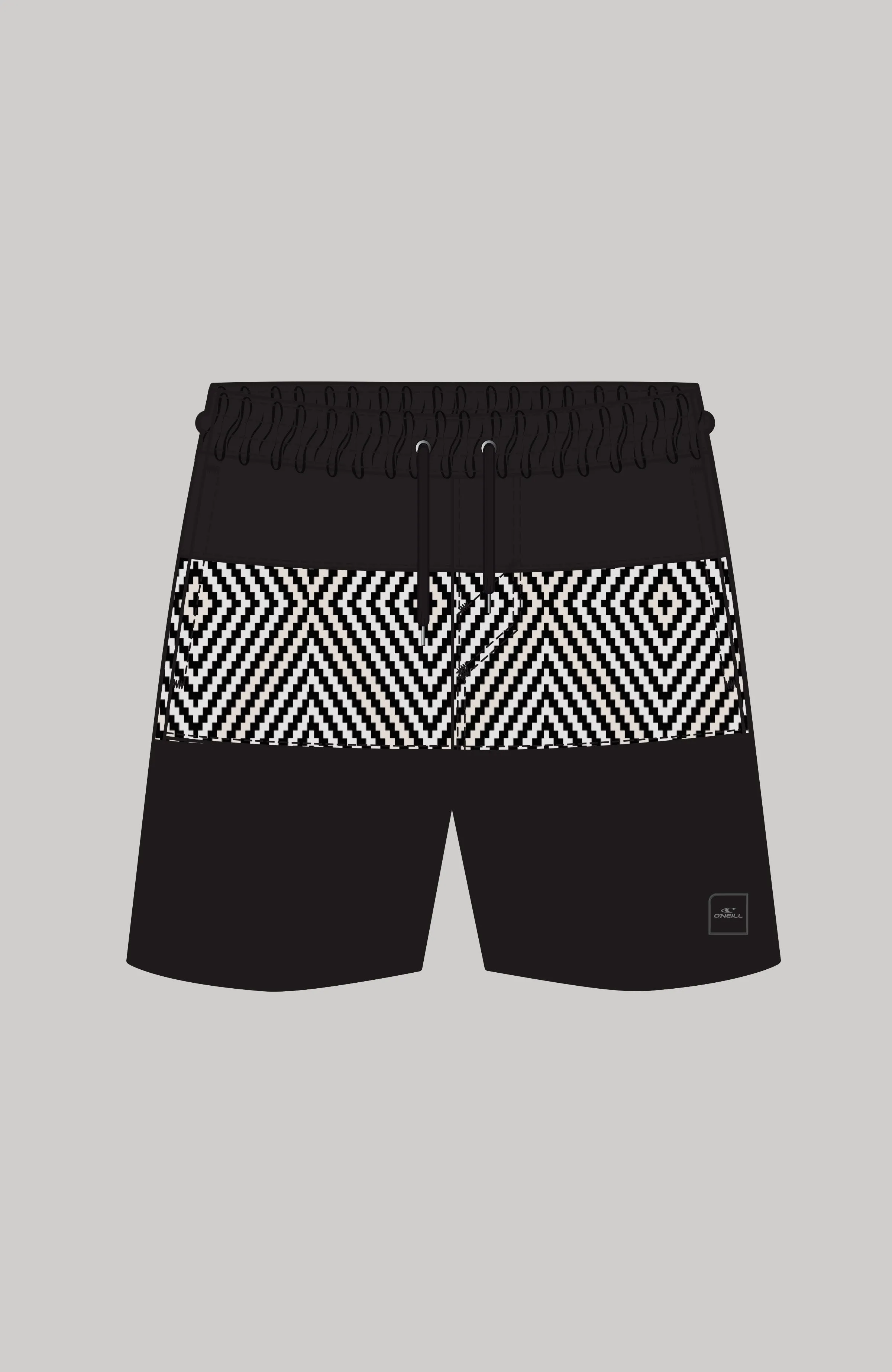 Cali Block 15'' Swim Shorts | Black & White SNSC