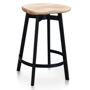 Calibre Bar Stool In Matte Black - Natural BS2565-SU