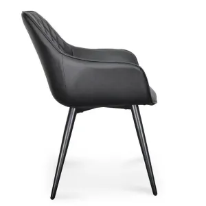 Calibre Dining Chair - Black PU (Set of 2) DC2082-SEx2