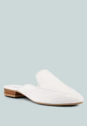 CALICO White Organic Canvas Mules