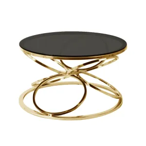 CALINDRA Black Glass Coffee Table