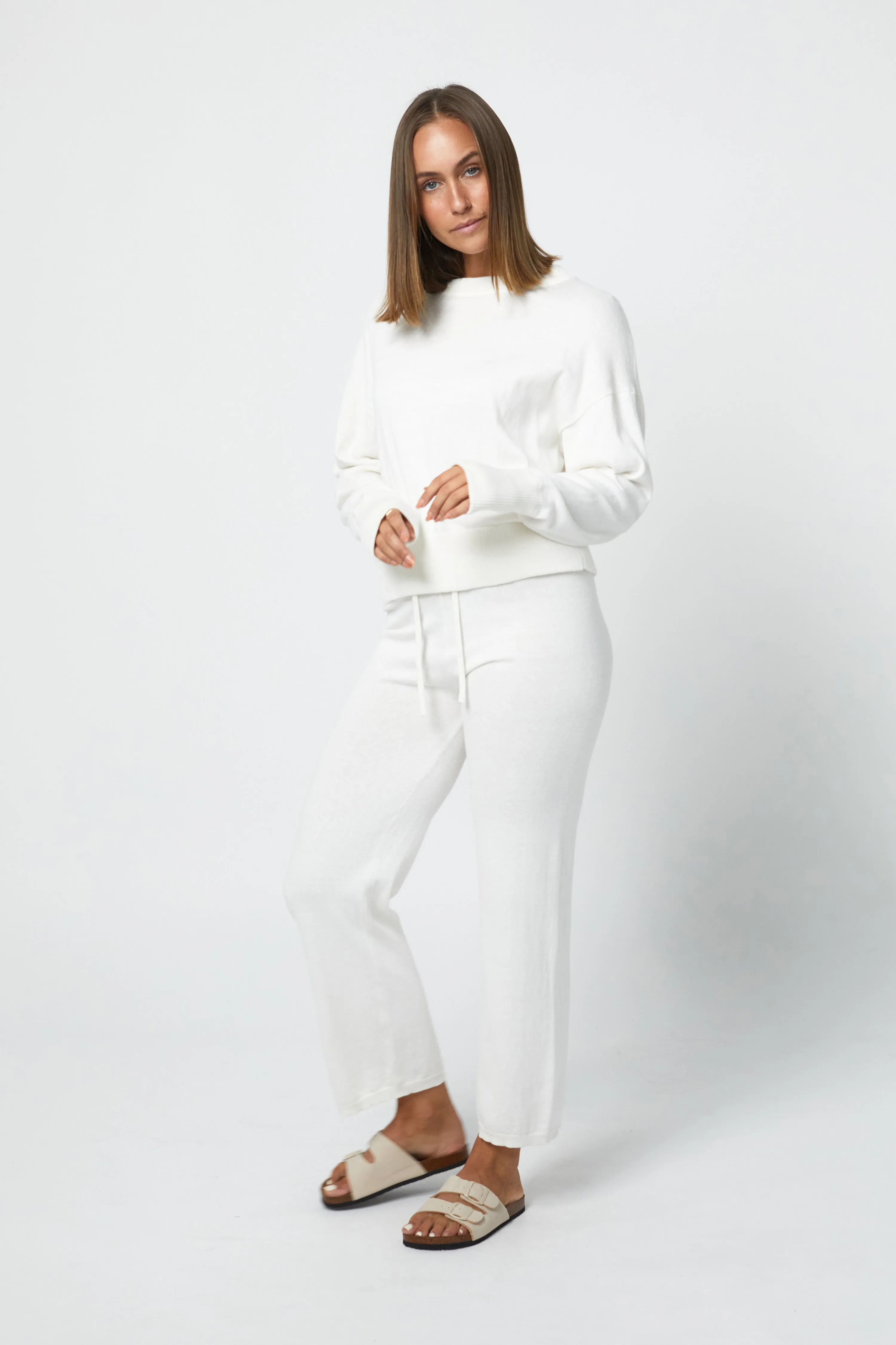 CALLIE LOUNGE PANT - WINTER WHITE