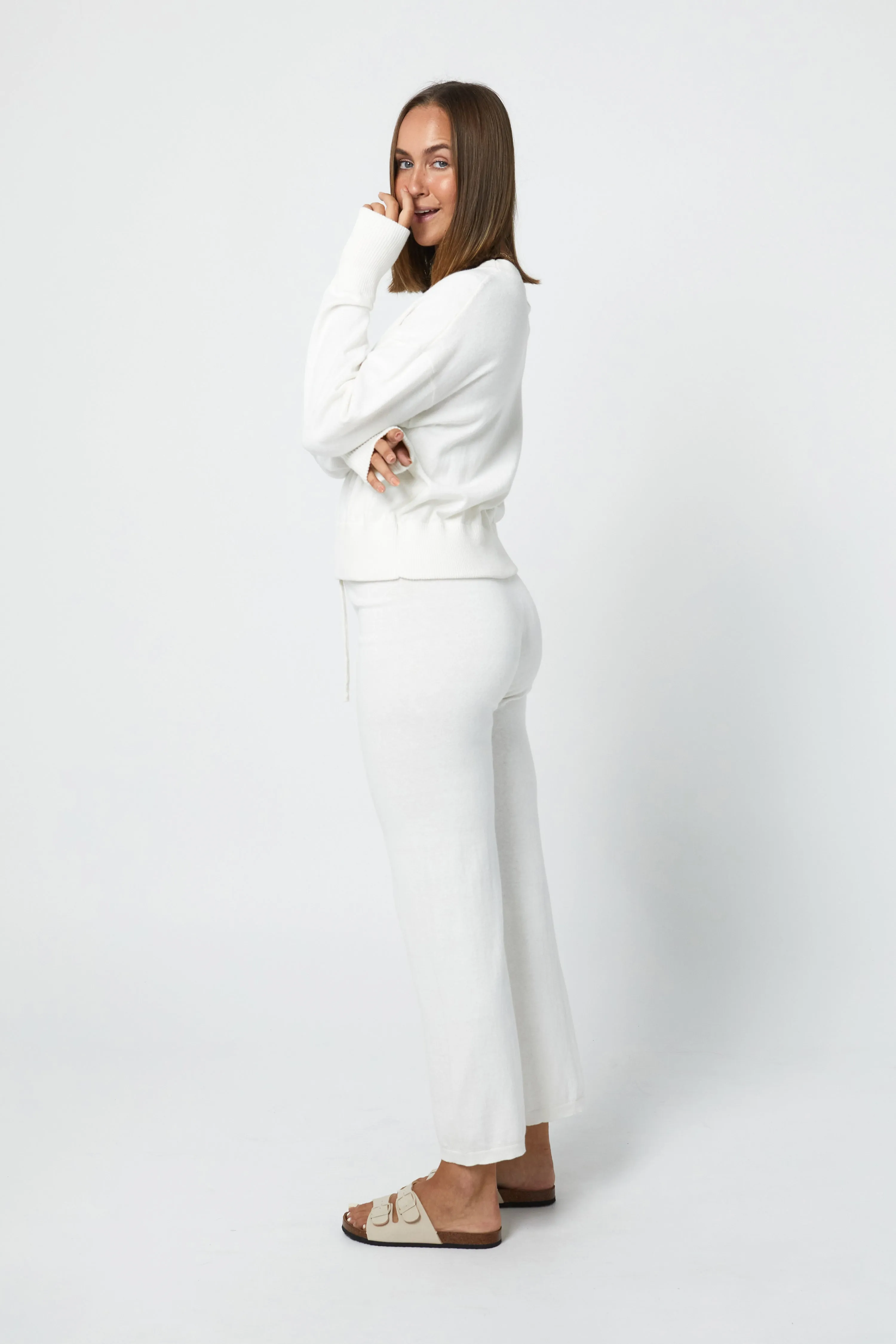 CALLIE LOUNGE PANT - WINTER WHITE