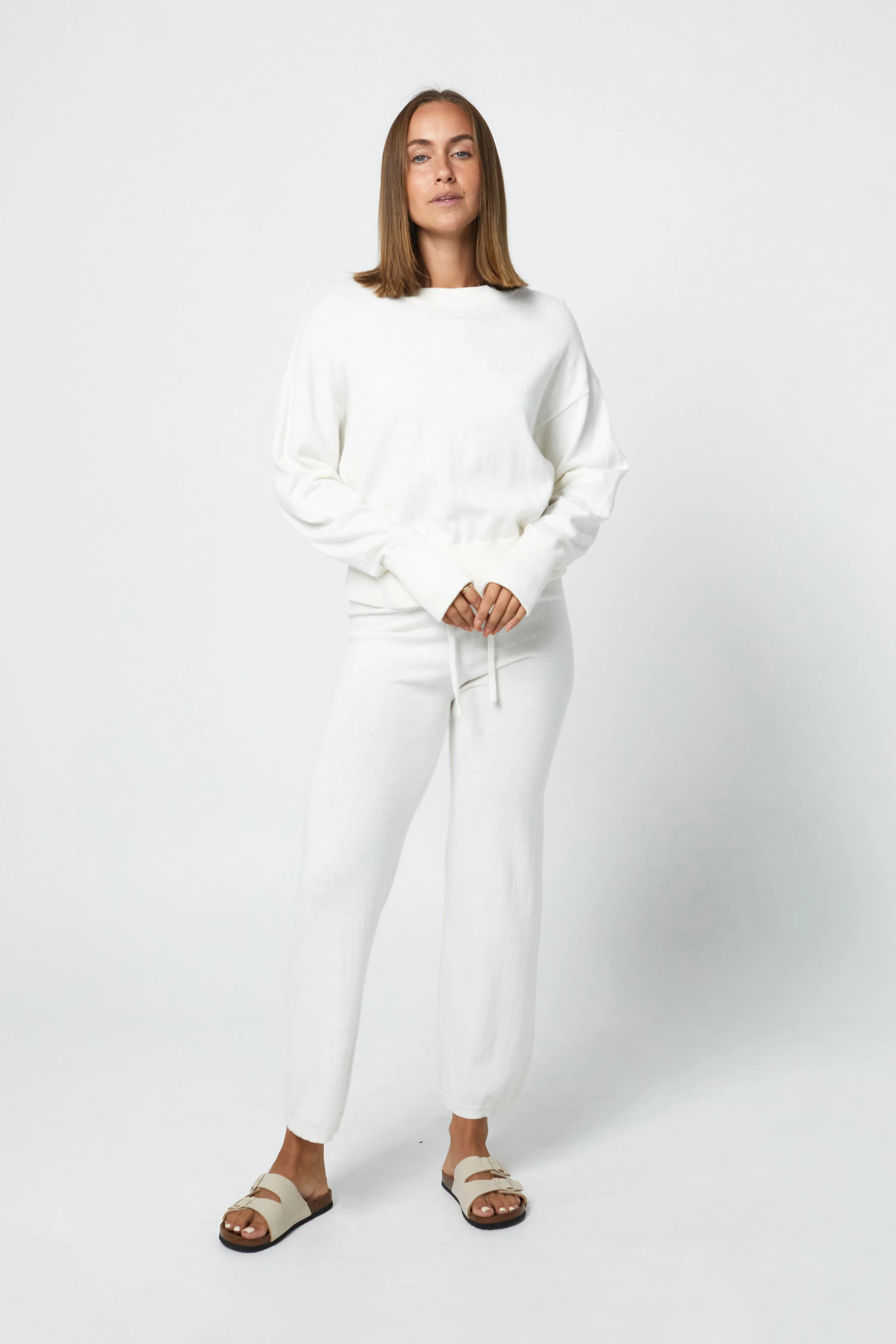 CALLIE LOUNGE PANT - WINTER WHITE