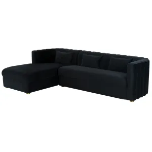 Callie Sectional LAF, Black