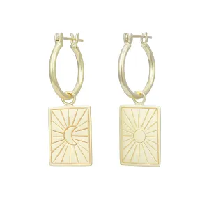 Calling of the Universe Gold Hoop Earrings