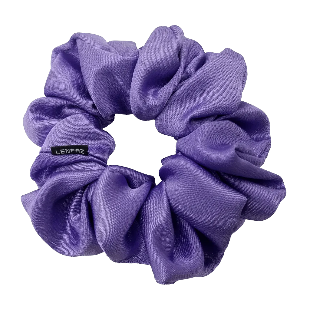 Calming Lilac Satin Silk Scrunchie