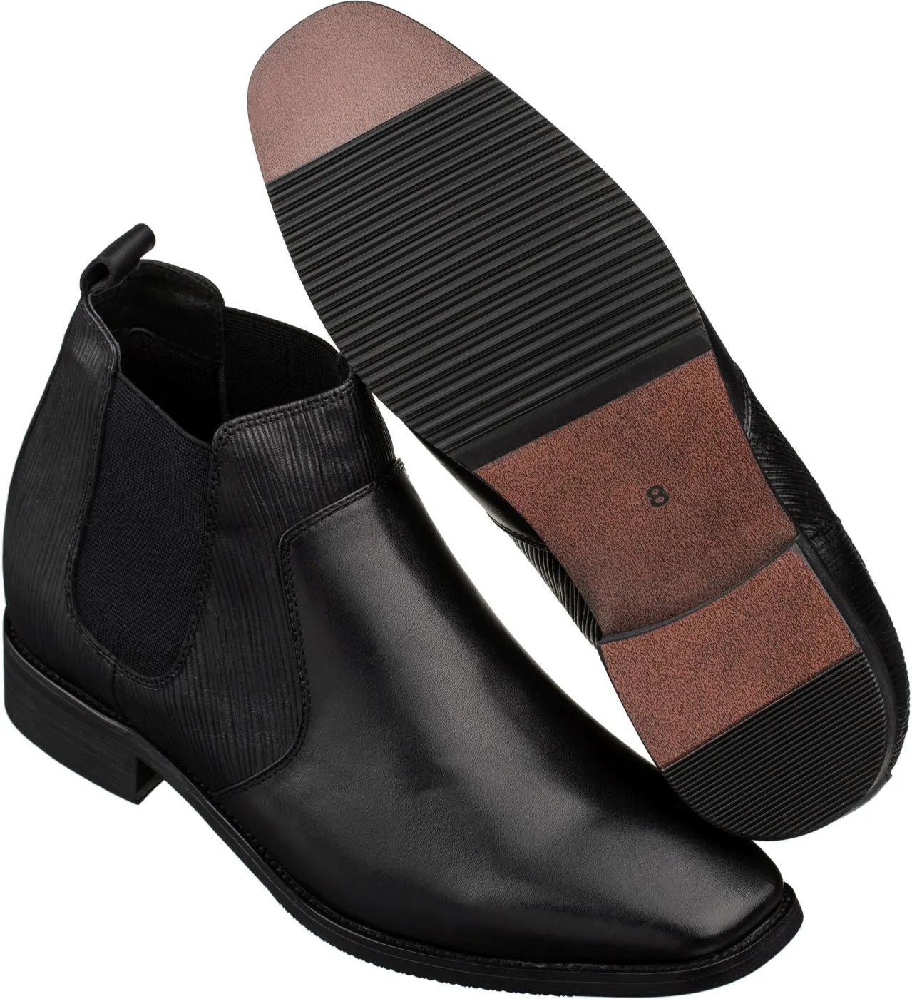 CALTO Black Leather Chelsea Boots - 3 Inches - T54021