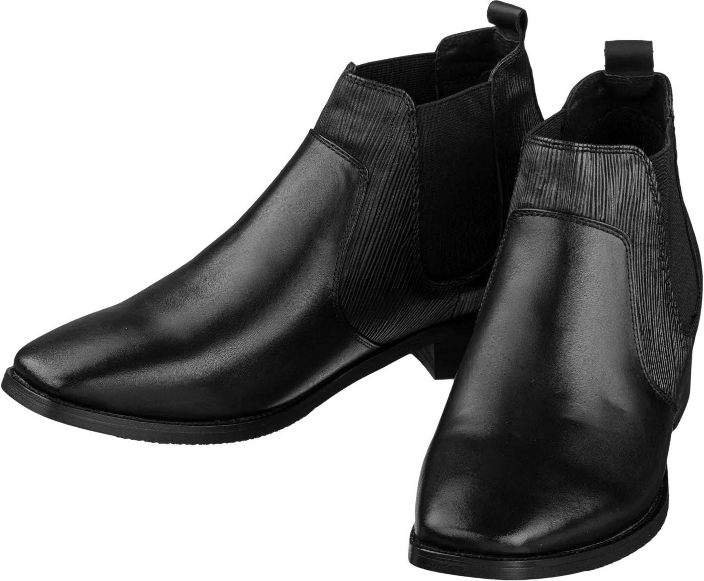 CALTO Black Leather Chelsea Boots - 3 Inches - T54021