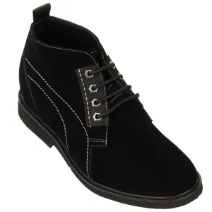 CALTO - K9913 - 3.2 Inches Taller (Black) - Ankle Boot