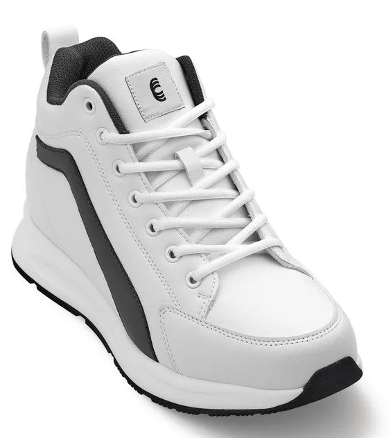 CALTO - S23305 - 3.2 Inches Taller (White) - Sneakers