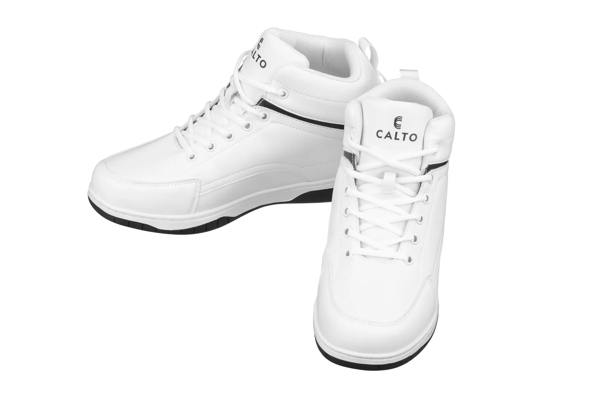 CALTO - S3265 - 3.2 Inches Taller (White/Black) - Sneakers