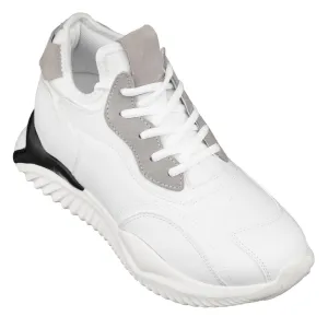 CALTO - S4204 - 3.2 Inches Taller (White) - Lightweight Sneakers