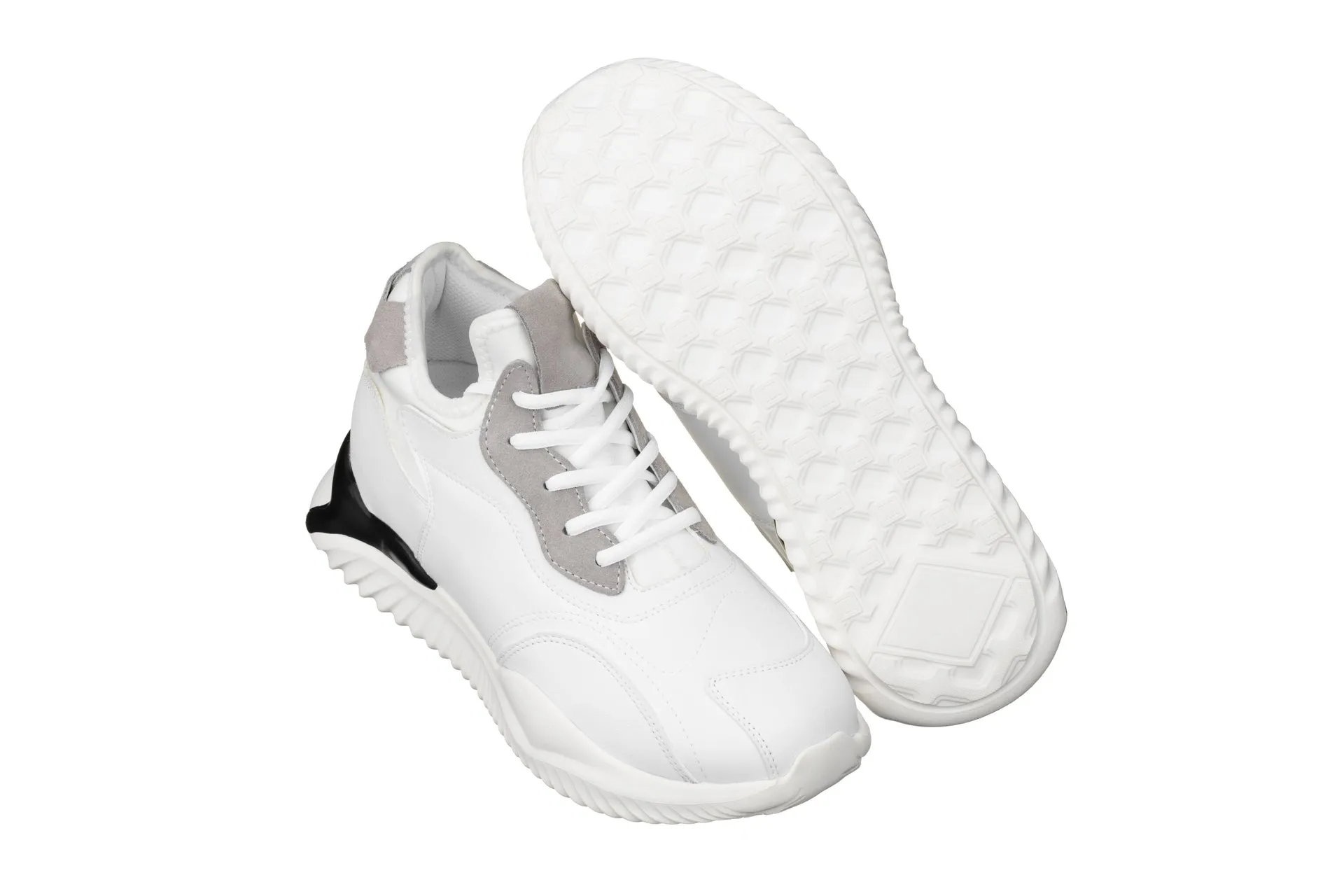 CALTO - S4204 - 3.2 Inches Taller (White) - Lightweight Sneakers