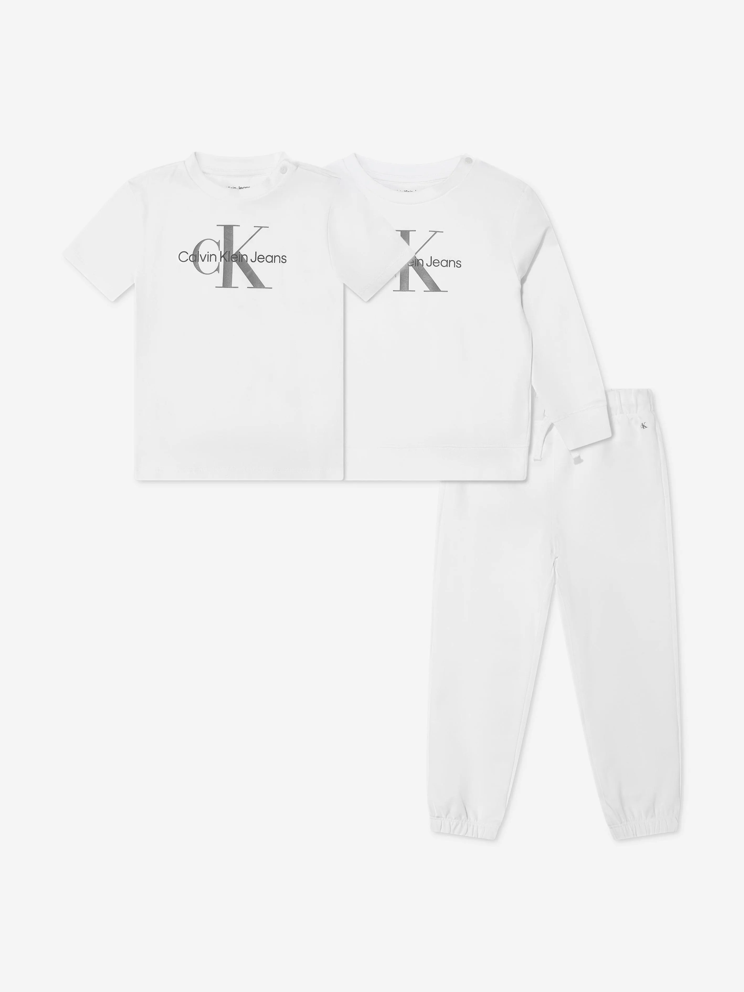 Calvin Klein Baby Monogram Starter Gift Set in White