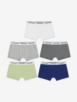 Calvin Klein Boys Boxer Shorts Set (5 Pack) in Blue