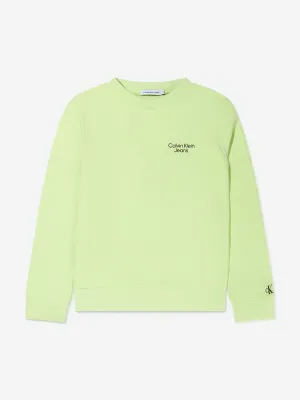 Calvin Klein Boys Organic Cotton Logo Sweatshirt