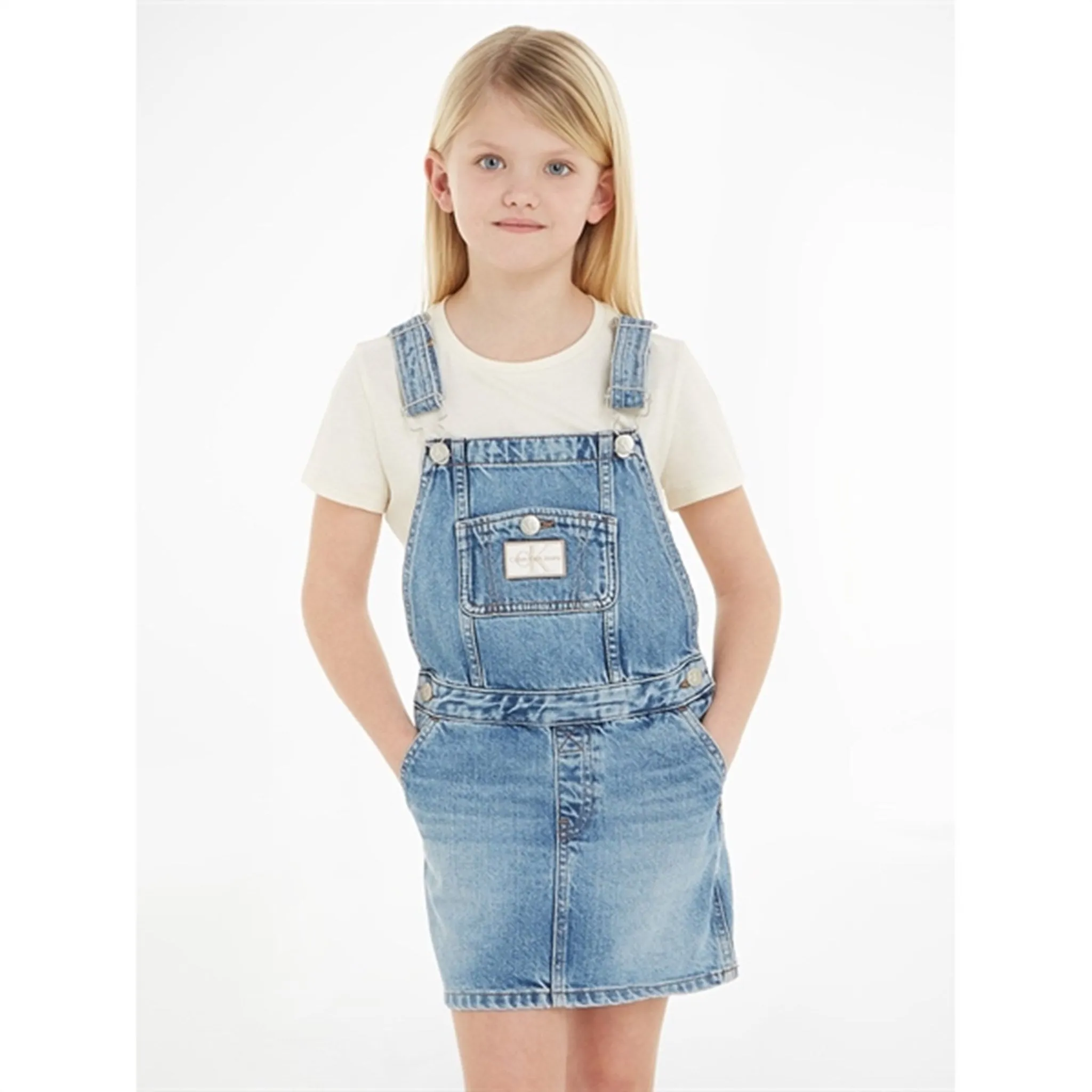 Calvin Klein Denim Workwear Dungaree Authentic Light Blue